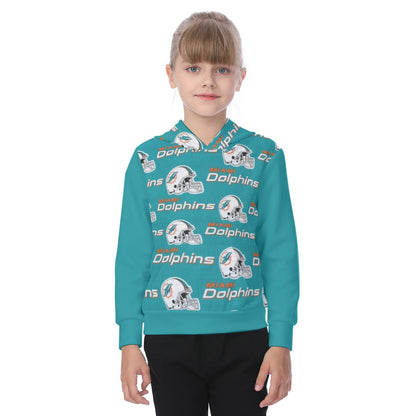 Miami Football Game Day All-Over Print Kid's Heavy Fleece Hoodie