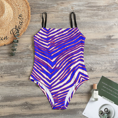 Buffalo Bills Zubaz Women's Halter Strap Swimsuit