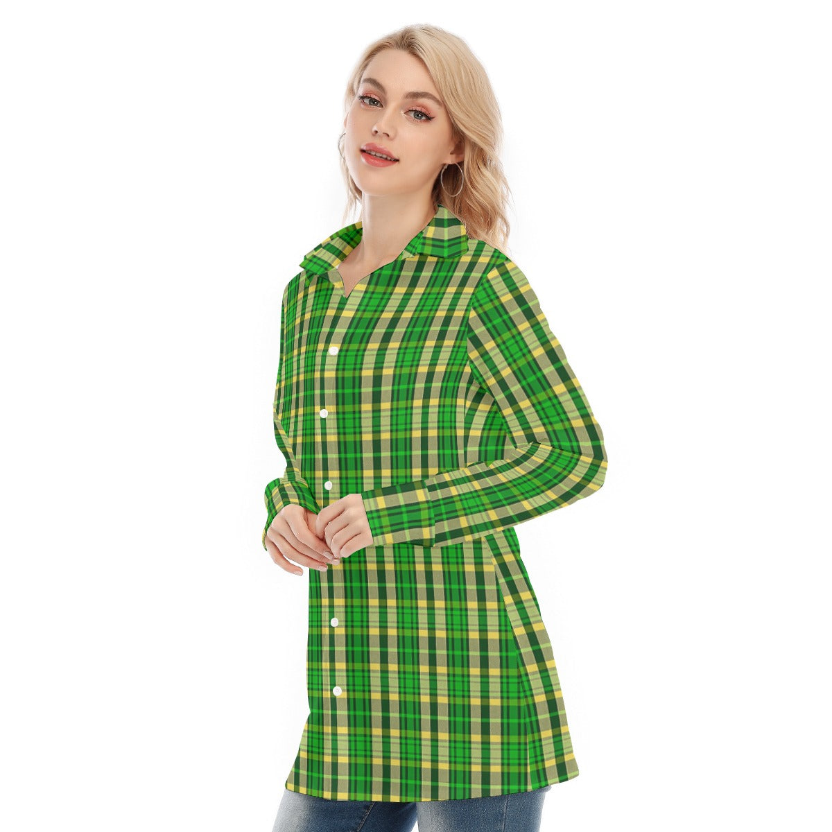 Oregon Tartan Plaid Ducks Women's Long Shirt