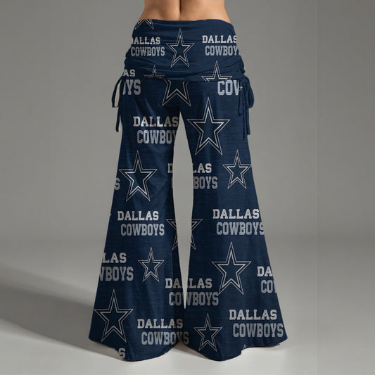 All-Over Print Women's High Waist Wide Leg Pants