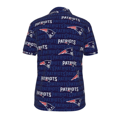 New England Football Game Day All-over Print Men's Polo Shirt with  Zipper