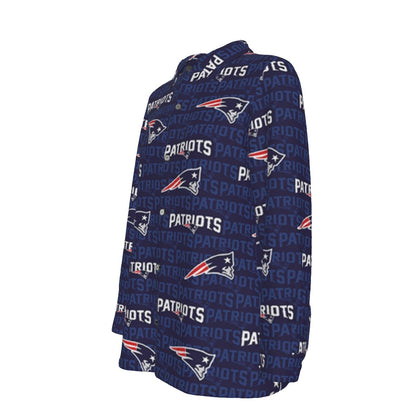 New England Football Game Day All-Over Print Women's Elastic-Back Shirt