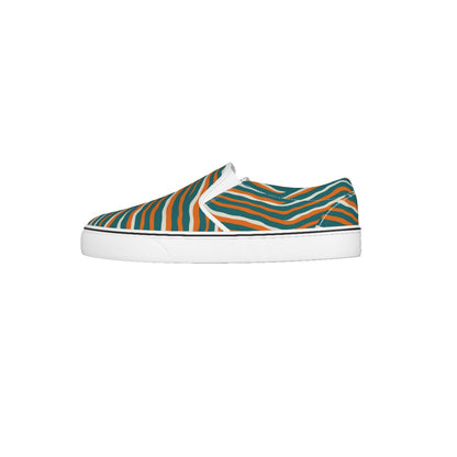 Miami Football Game Day Kid's Slip On Sneakers