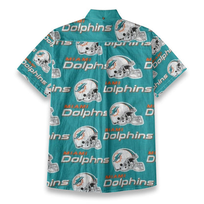 Miami Football Game Day All-Over Print Men's Breathable Cotton Shirt|125GSM