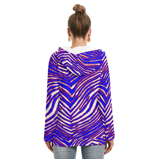 Buffalo Bills Zubaz Women's Hoodie With Double Hood