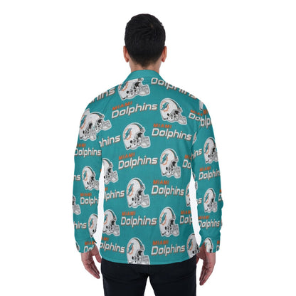 Miami Football Game Day All-Over Print Men's Long Sleeve Shirt
