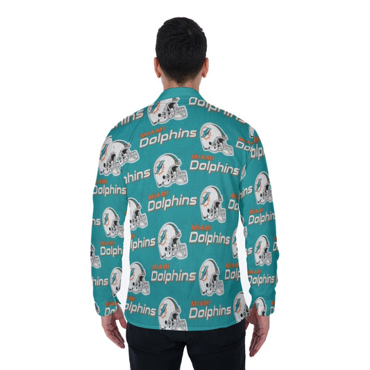Miami Football Game Day All-Over Print Men's Long Sleeve Shirt