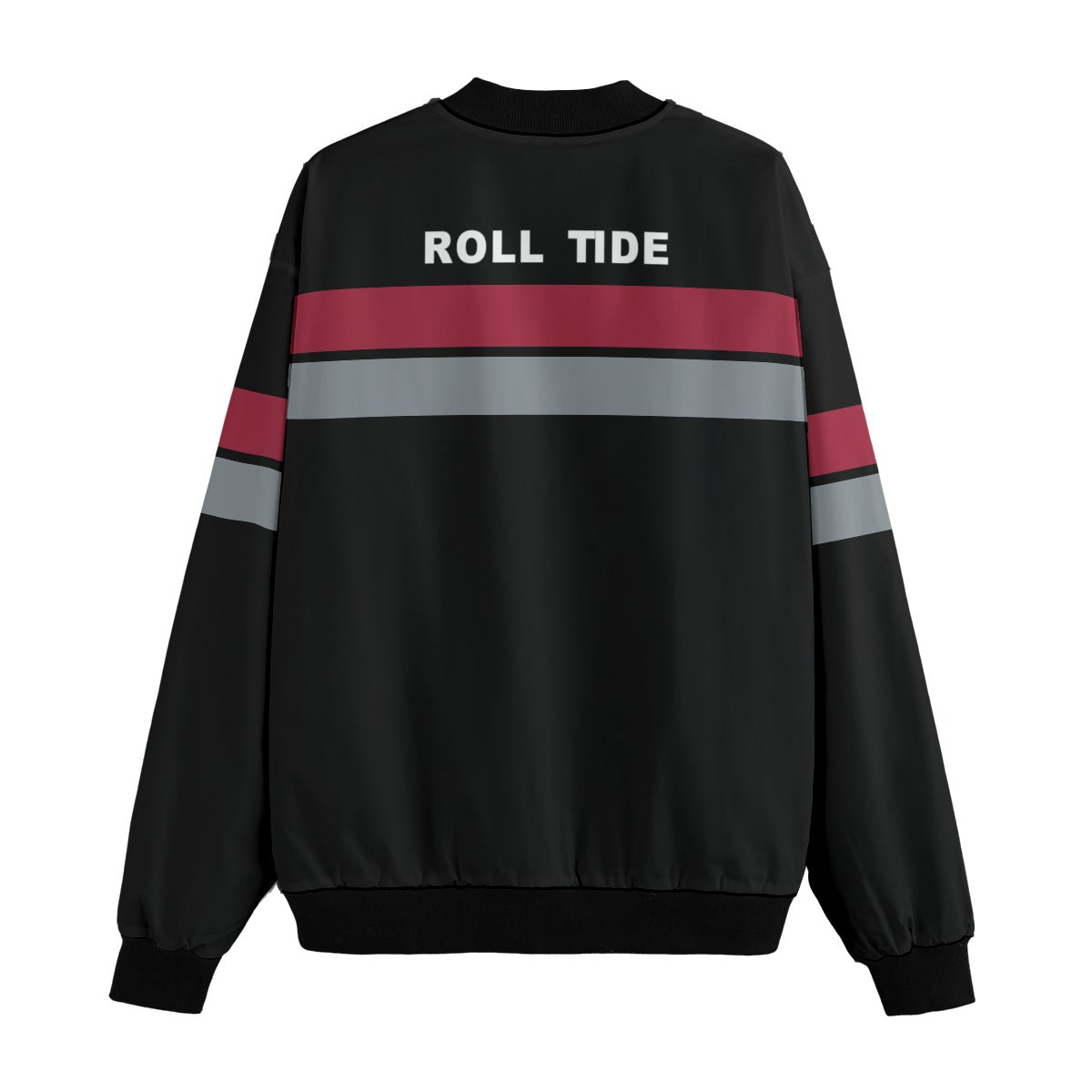 Urban Legend “Alabama Game Day” Black · Crimson · Gray Varsity Bomber Jacket