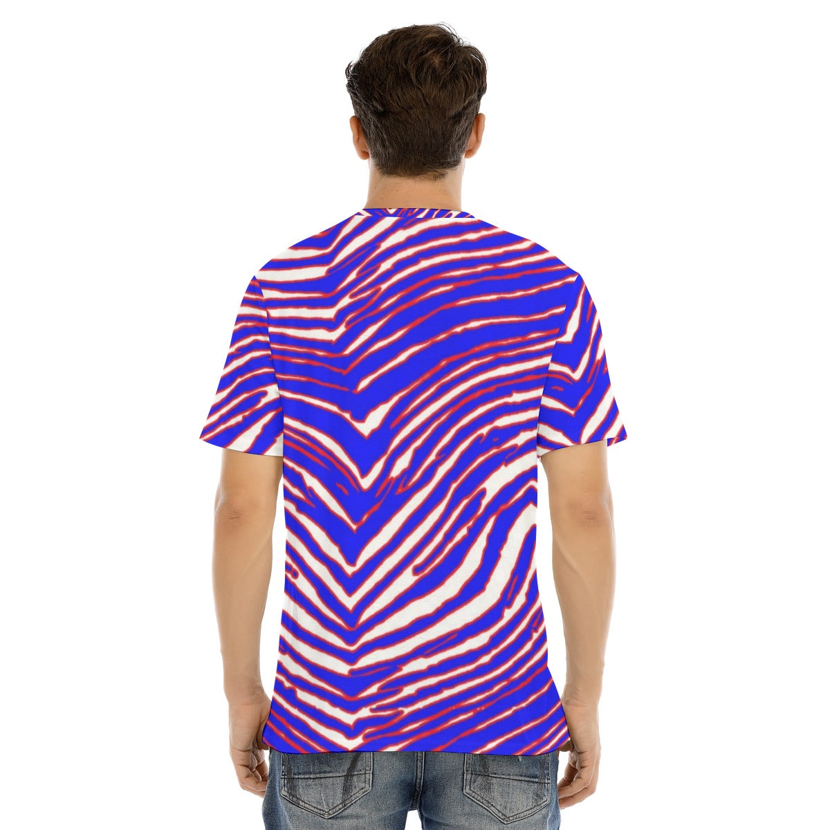 Buffalo Bills Zubaz Men's Short Sleeve T-shirt With Button Closure