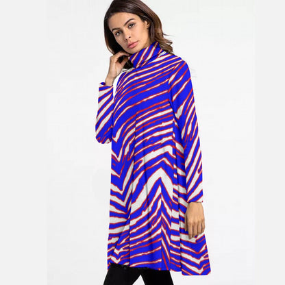 Buffalo Bills Zubaz Women's High Neck Dress With Long Sleeve