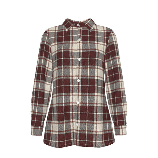Oklahoma Tartan Plaid Sooners Women's Elastic-Back Shirt