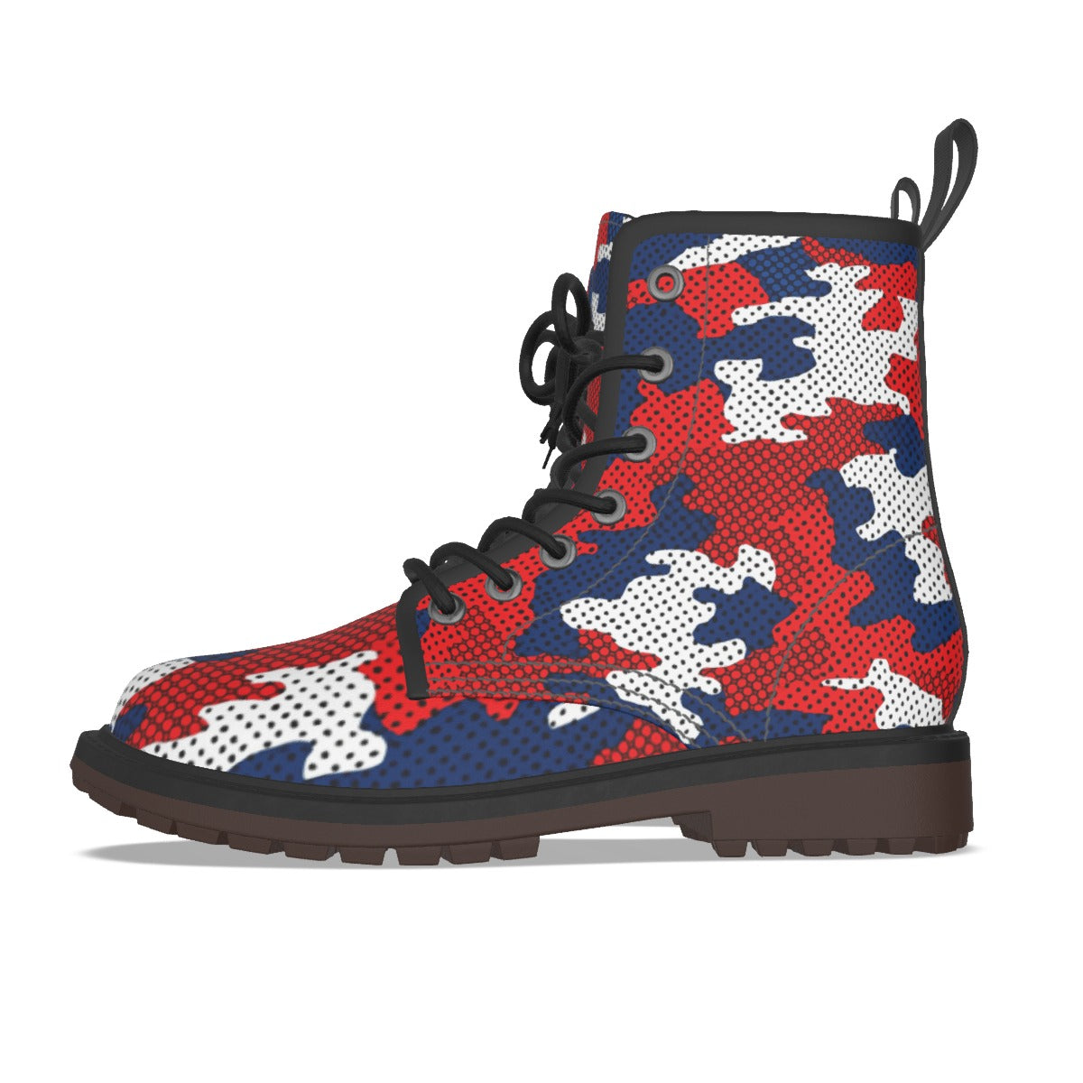 Urban Legend Mississippi Ole Miss Red and Navy Camo Martin Short Boots – Rebels-Inspired Streetwear