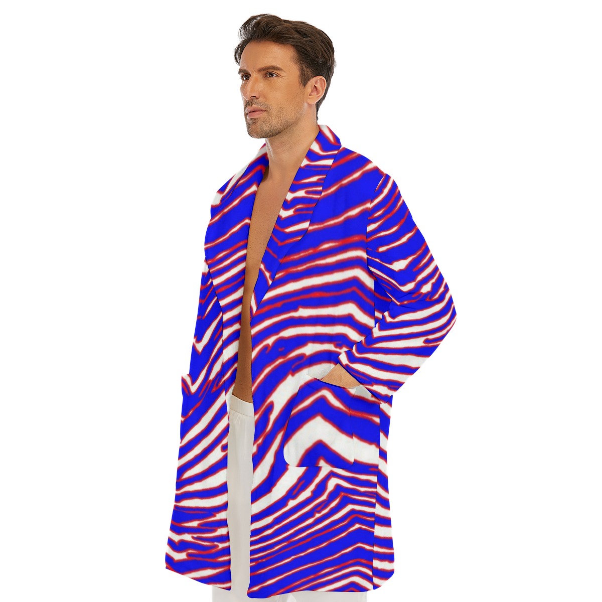 Buffalo Bills Zubaz Men's Borg Fleece Robe