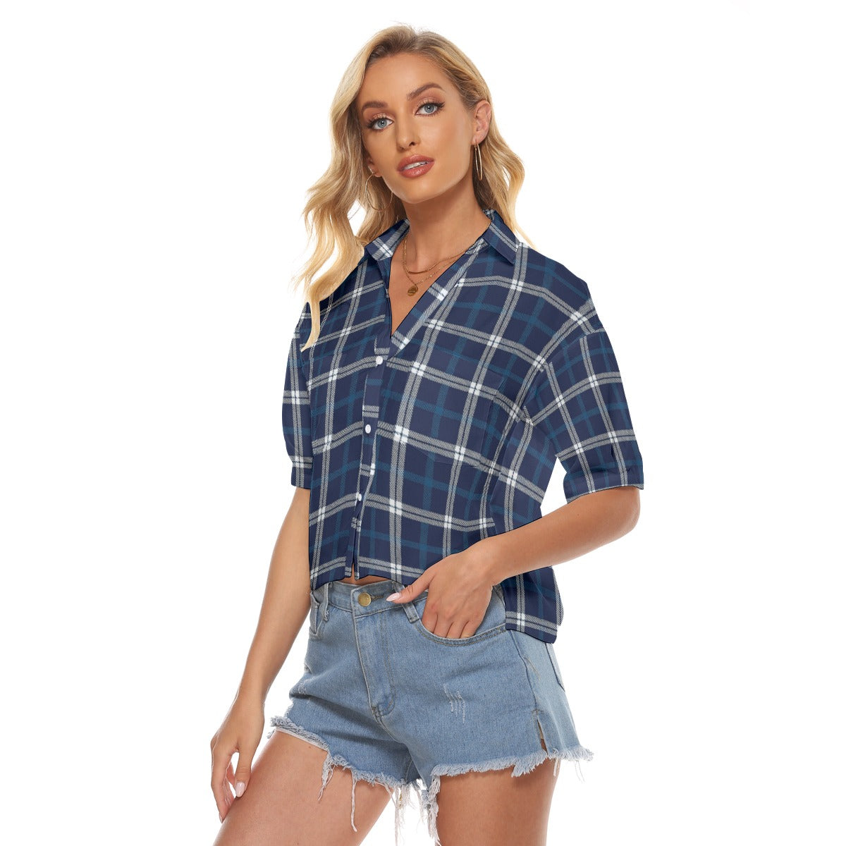 Penn State Tartan Plaid Nittany Lions  Women's V-neck Shirts