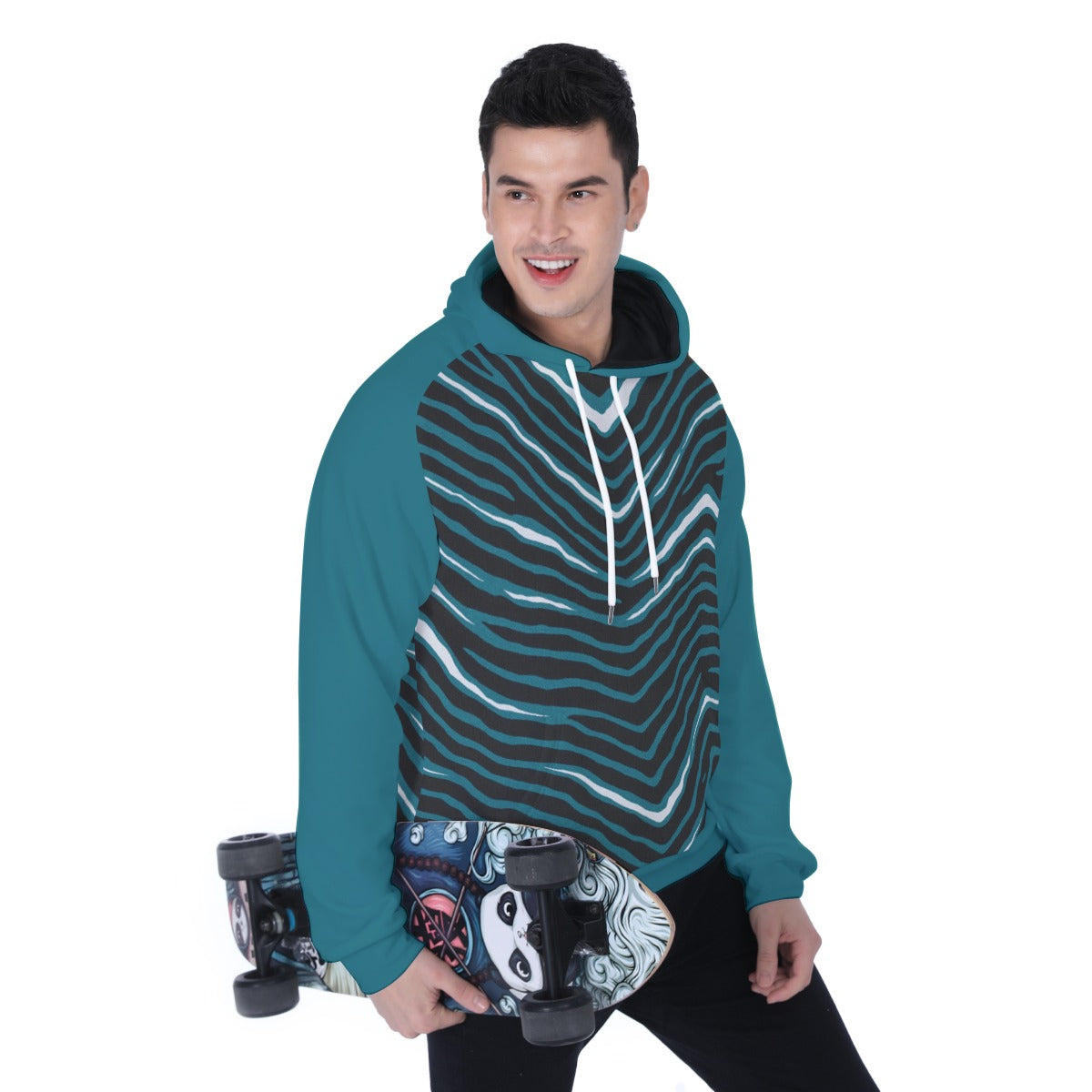 Philadelphia Football Game Day All-Over Print Men's Heavy Fleece Raglan Hoodie