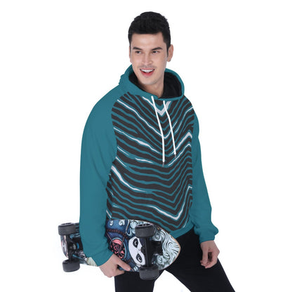 Philadelphia Football Game Day All-Over Print Men's Heavy Fleece Raglan Hoodie