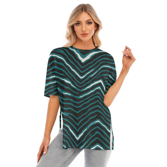Philadelphia Football Game Day All-Over Print Women's Short Sleeves T-shirt With Hem Split