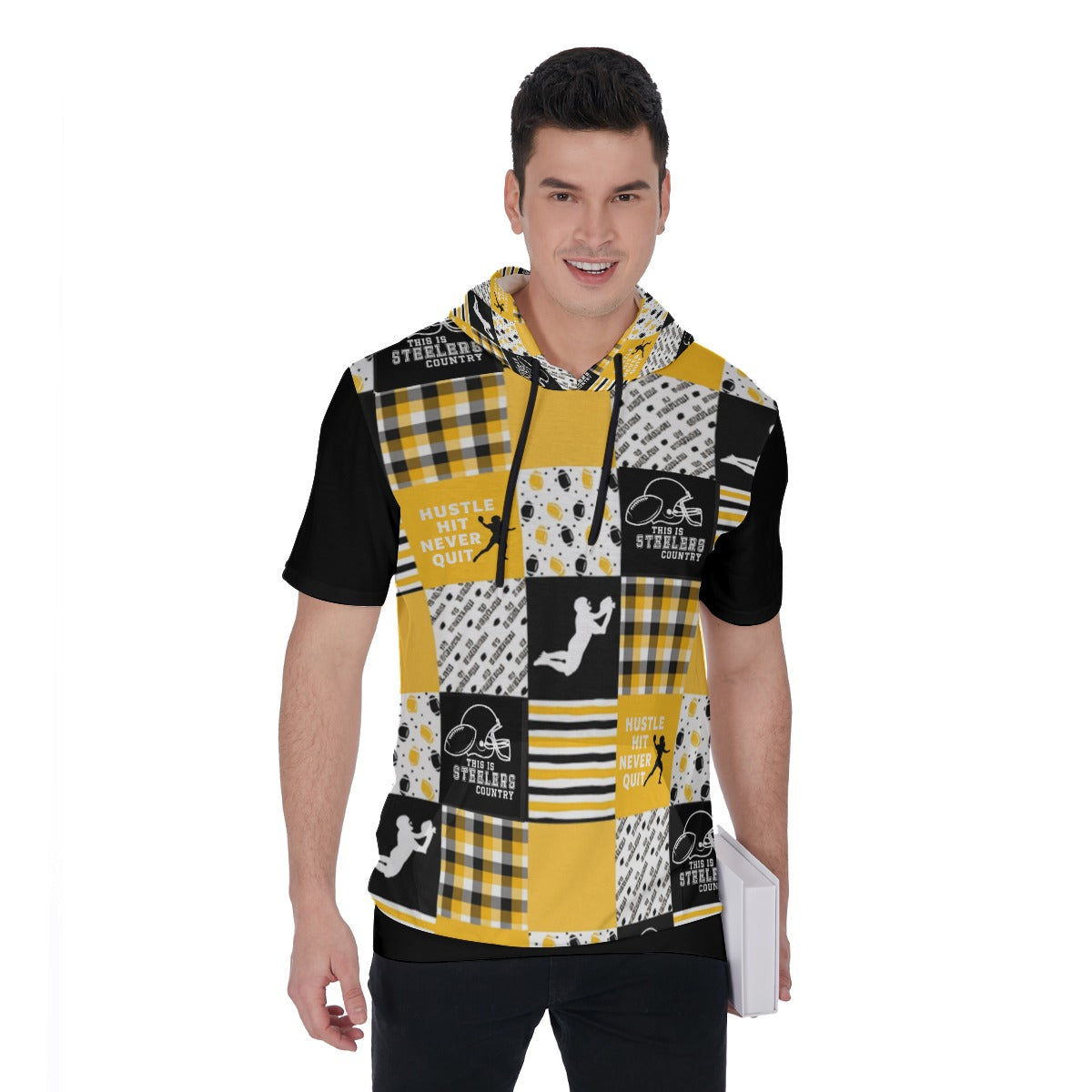 All-Over Print Men's Short Sleeve Hoodie T-Shirt