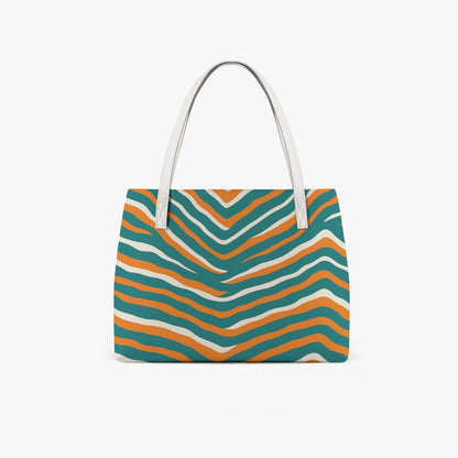 Miami Football Game Day Stylish PU Leather Tote Bag