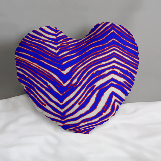 Buffalo Bills Zubaz Heart-shaped pillow