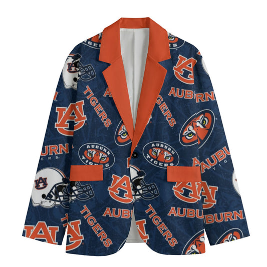 Auburn Tigers game day Flat Lapel Collar Blazer
