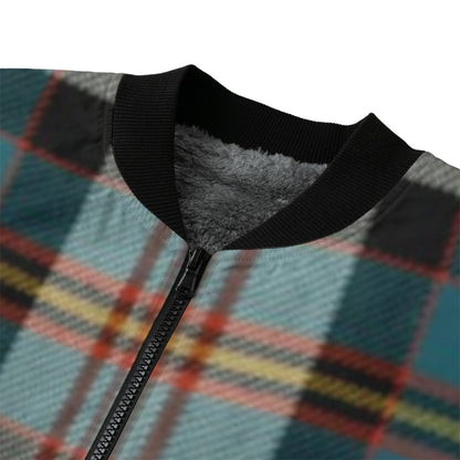 Cameron of Erracht – red blue yellow Highland tartan Fleece Bomber Jacket