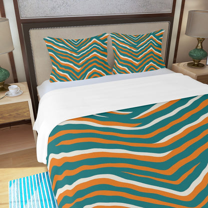 Miami Football Game Day Three Piece Duvet Cover Set | Widened