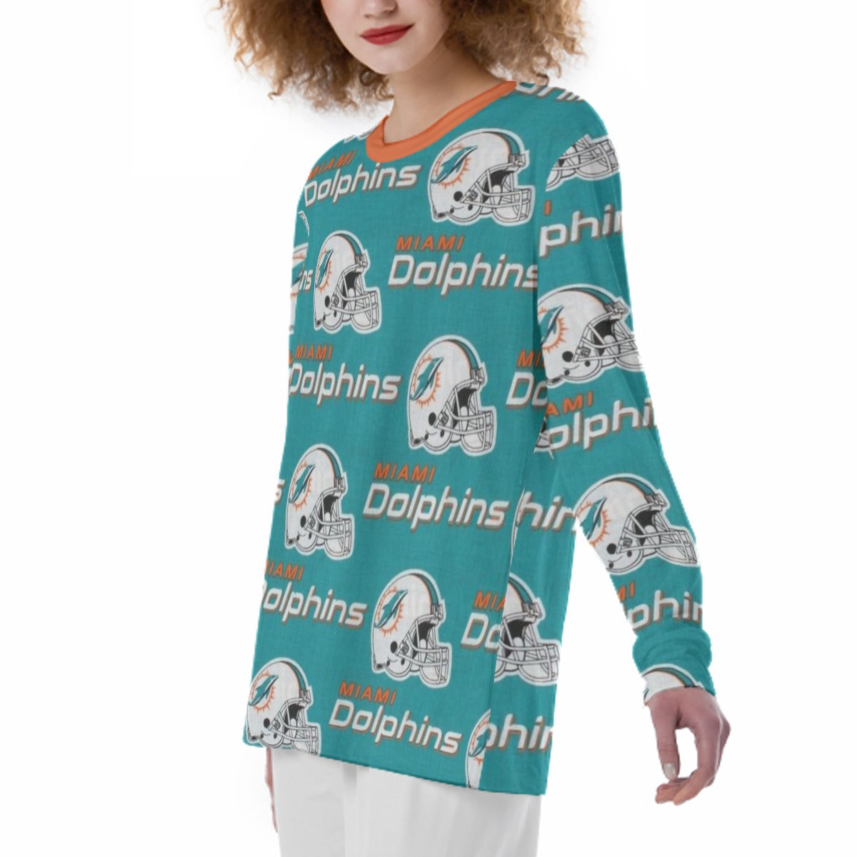 Miami Football Game Day All-Over Print Women'S Pajama T-shirt|180GSM