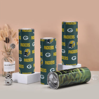 Green Bay Football Game Day Tumbler with twinkle surface  20oz