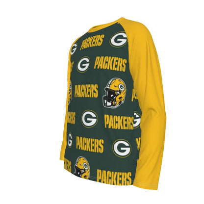 Green Bay Football Game Day All-Over Print Men's Long Sleeve T-shirt With Raglan Sleeve