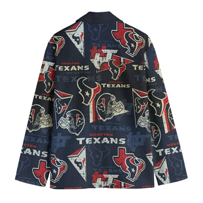 Houston Texans Suit Flat Lapel Collar Blazer