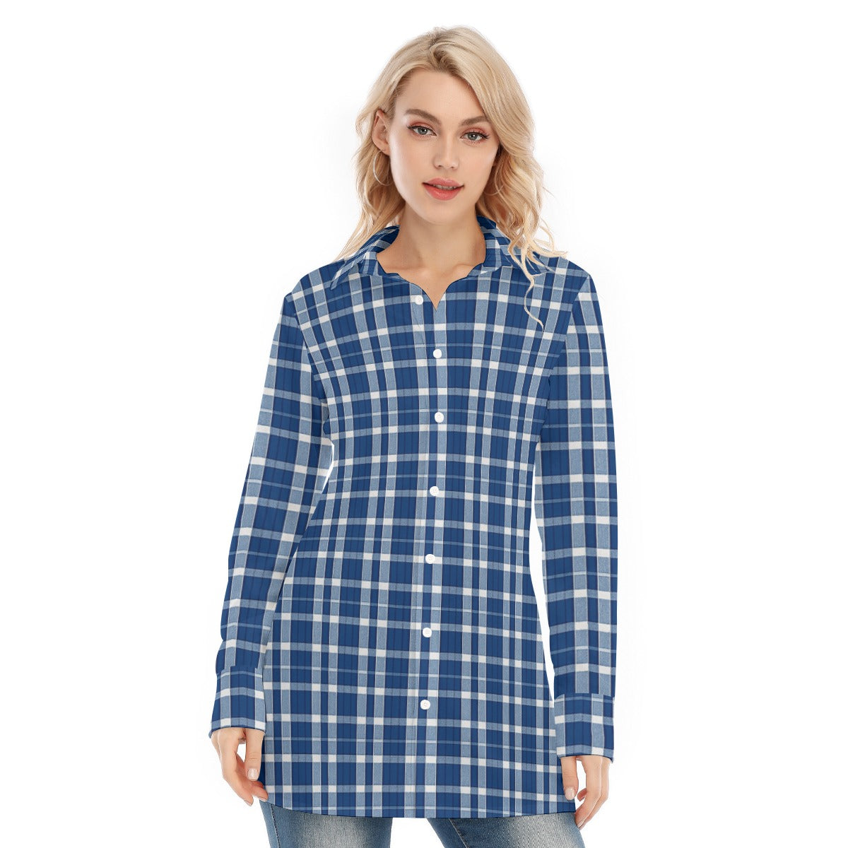 Penn State Tartan Plaid Nittany Lions  Women's Long Shirt