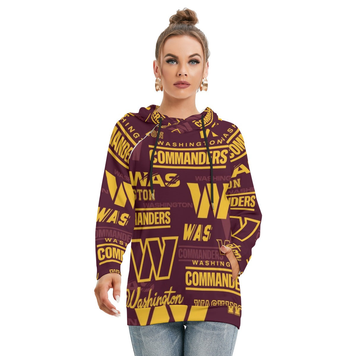 Washington Commanders Women's Hoodie With Double Hood