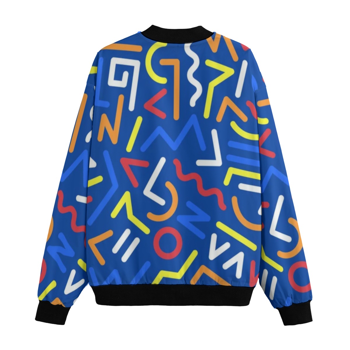 Urban Legend 90s Street Icons Illustration Seamless Background 80s Fleece Bomber Jacket