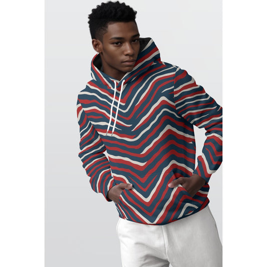 New England Football Game Day All-Over Print Men's Pullover Hoodie