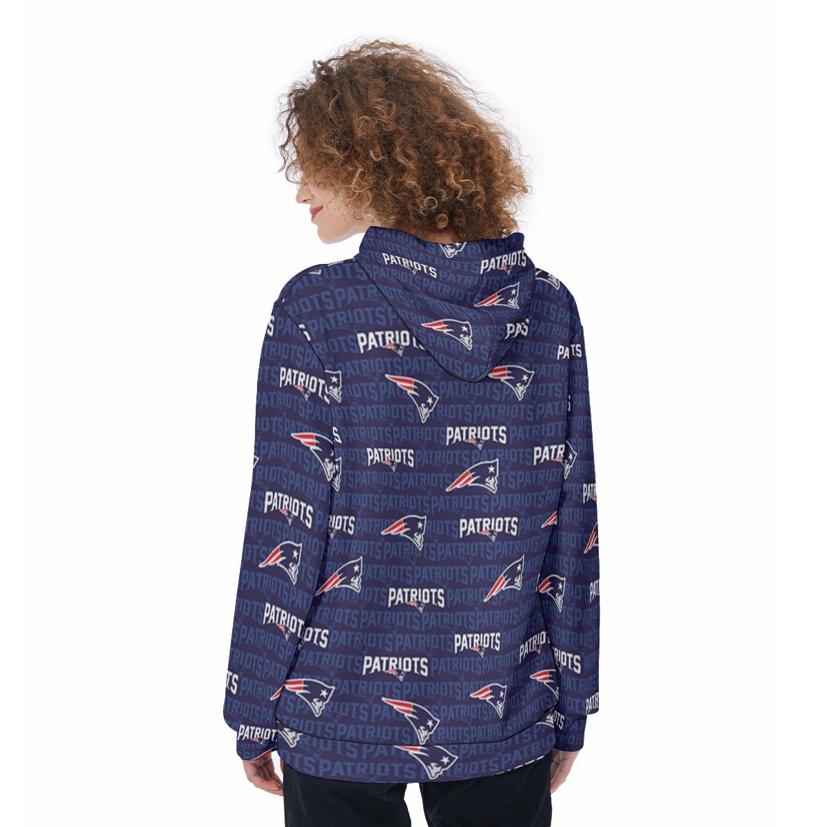 New England Football Game Day All-Over Print Women's Heavy Fleece Hoodie