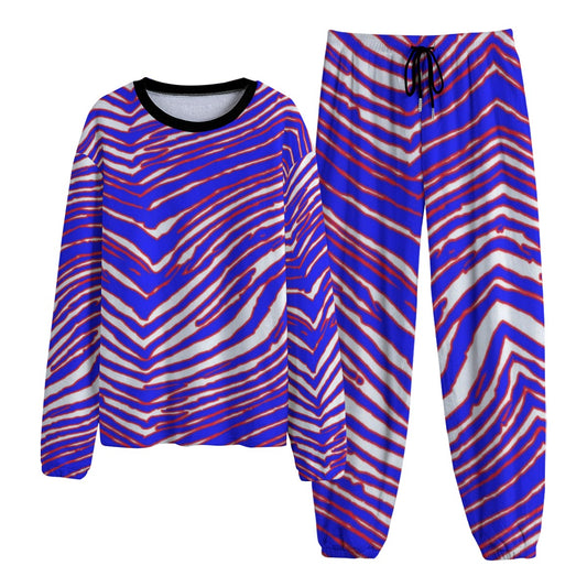 Buffalo Bills Zubaz Unisex Thicken Pajama Suit