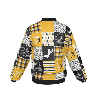 All-Over Print Men's Bomber Jacket With Sleeve Pocket