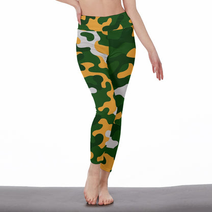 Green Bay Football Game Day All-Over Print Women's High Waist Leggings | Side Stitch Closure