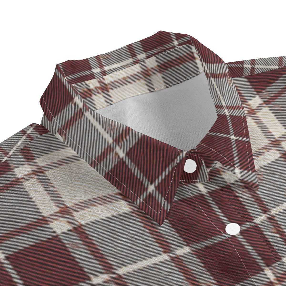 Oklahoma Tartan Plaid Sooners Women's Chiffon Shirt With Elbow Sleeve