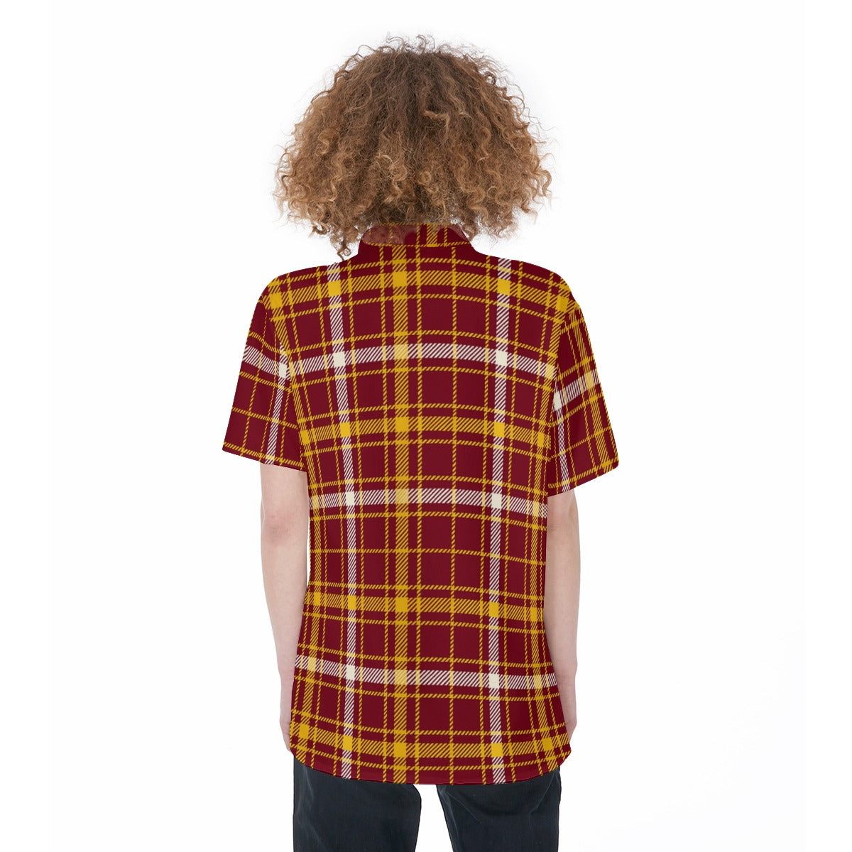 Minnesota Tartan Plaid Golden Gophers Women's Short Sleeve Shirt With Pocket