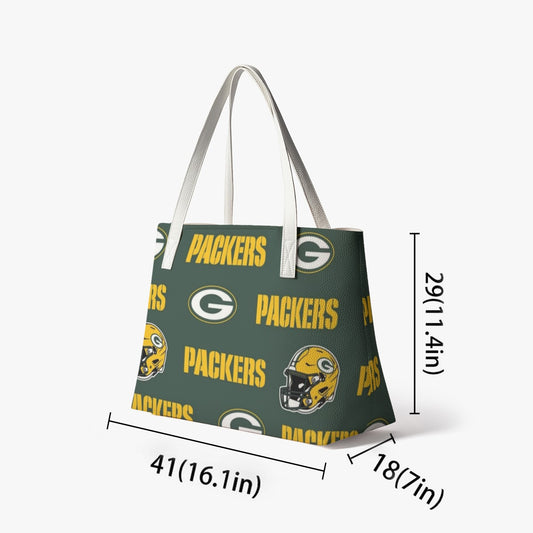 Green Bay Football Game Day Stylish PU Leather Tote Bag