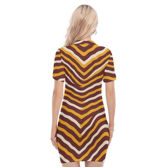 Washington Commanders Women's Polo Collar Dress