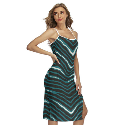 Philadelphia Football Game Day All-Over Print Women's Back Cross Cami Dress
