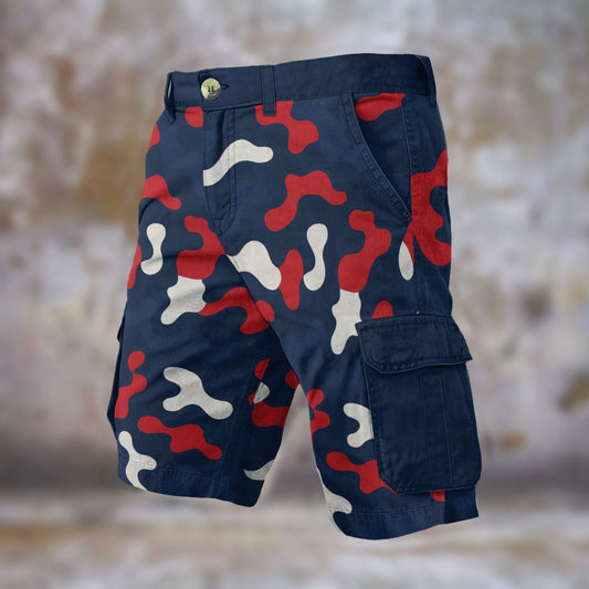 Urban Legend Houston Texans Navy Red White Camo Cargo Shorts