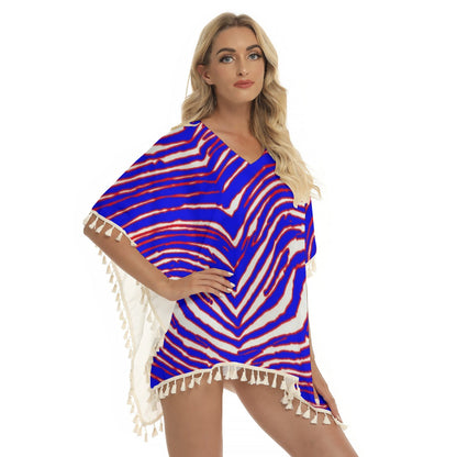 Buffalo Bills Zubaz Women's Square Fringed Shawl