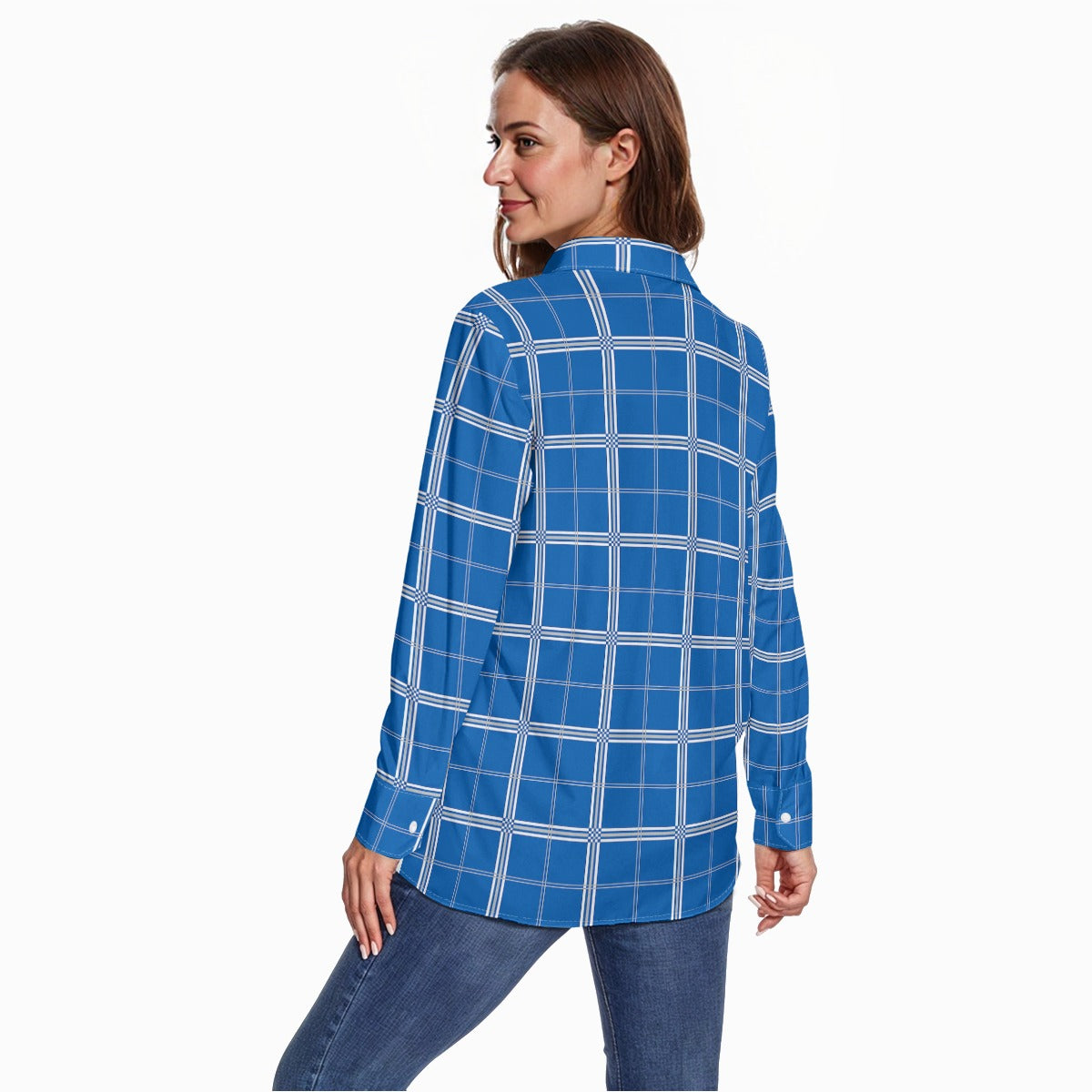 Kentucky Tartan Plaid Wildcats Women's Long Sleeve Shirt