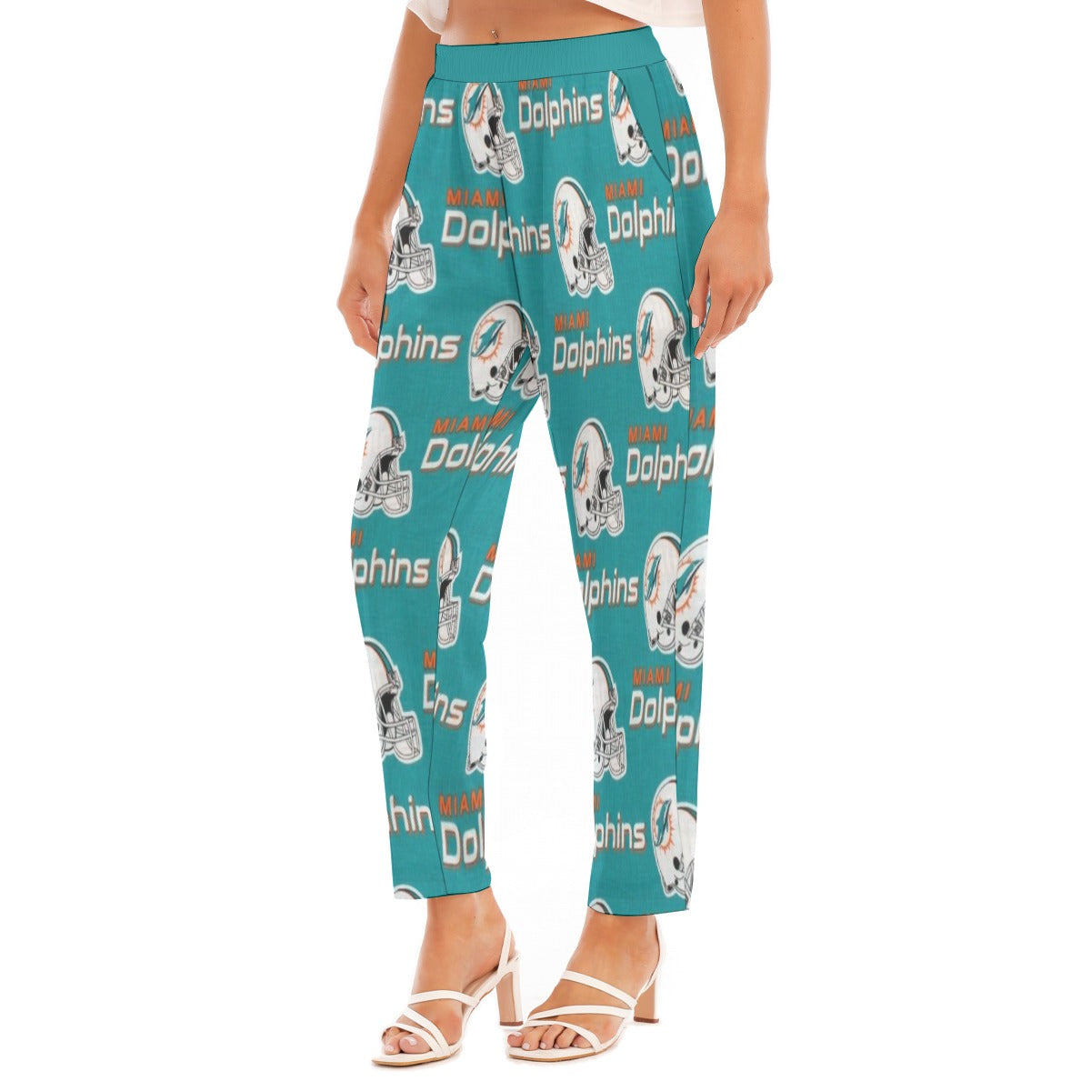 Miami Football Game Day All-Over Print Women's Loose Straight-leg Pants