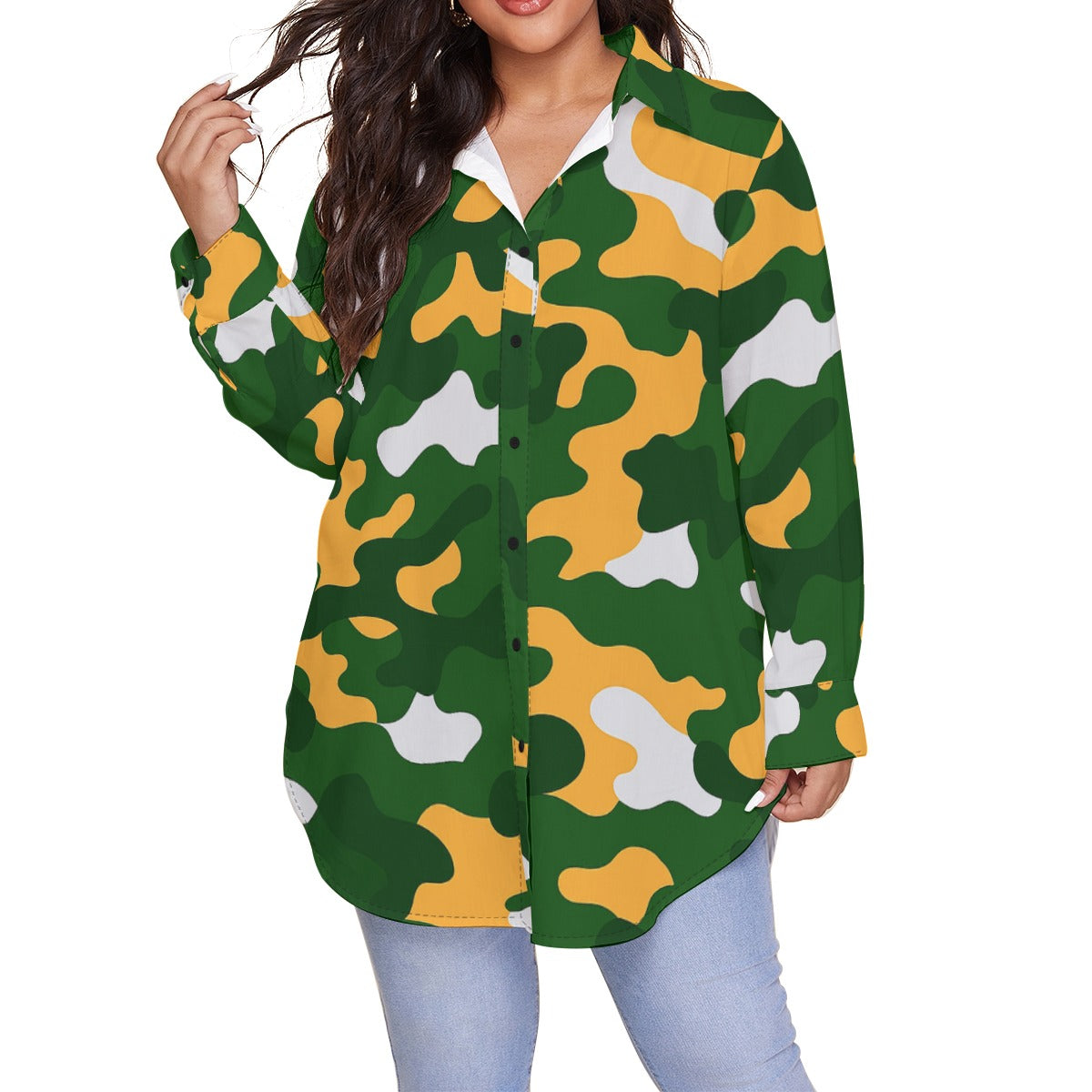 Green Bay Football Game Day All-Over Print Women's Shirt With Long Sleeve(Plus Size)