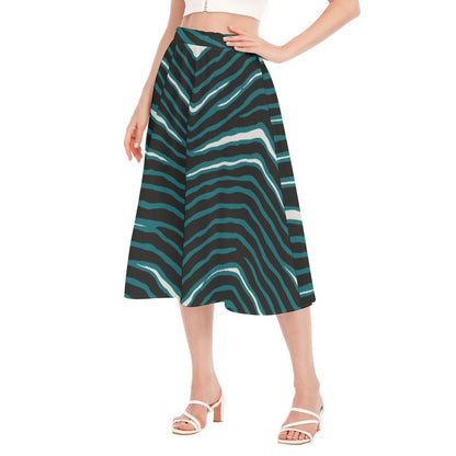 Philadelphia Football Game Day All-Over Print Women's Long Section Chiffon Skirt